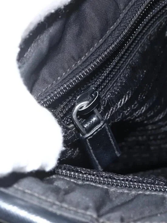 PRADA Shoulder Bag Nylon Black Silver Auth bs32792 - Picture 11 of 16